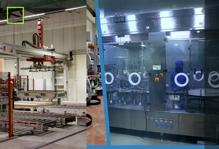 Production process relating to case packing