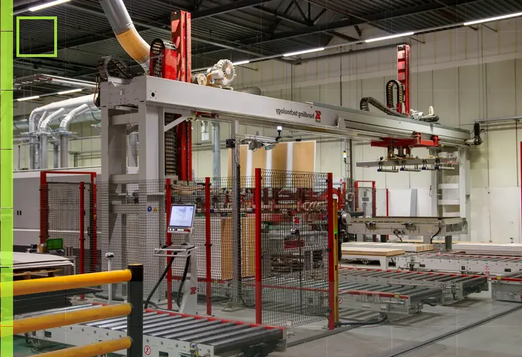 Production process relating to robotic packing