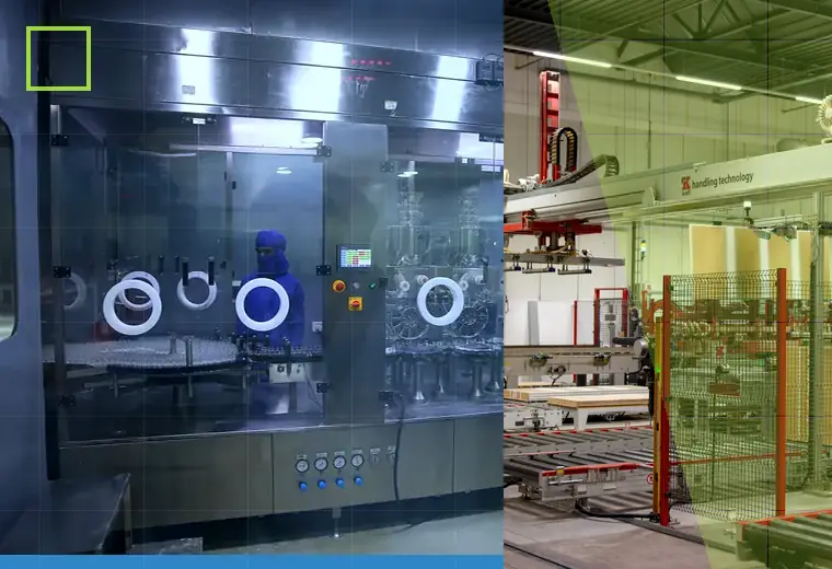 Production process relating to front and back labels