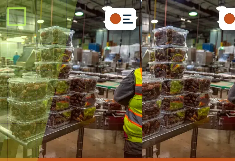 Production process relating to label inspection