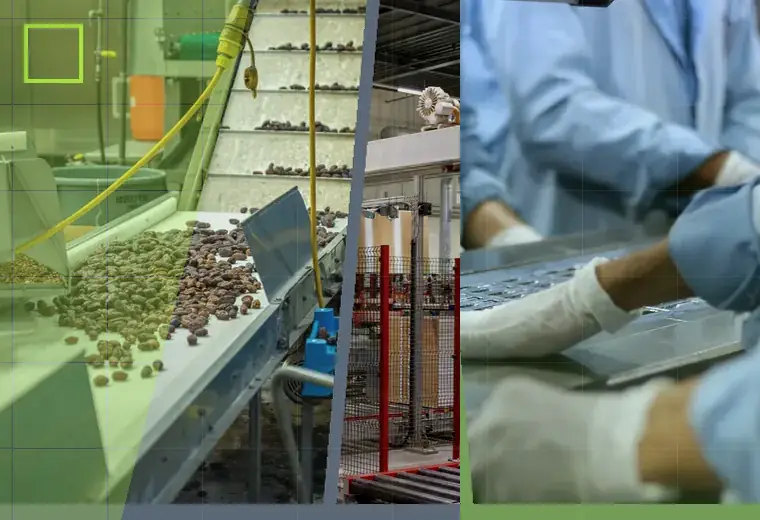 Production process relating to overcaps